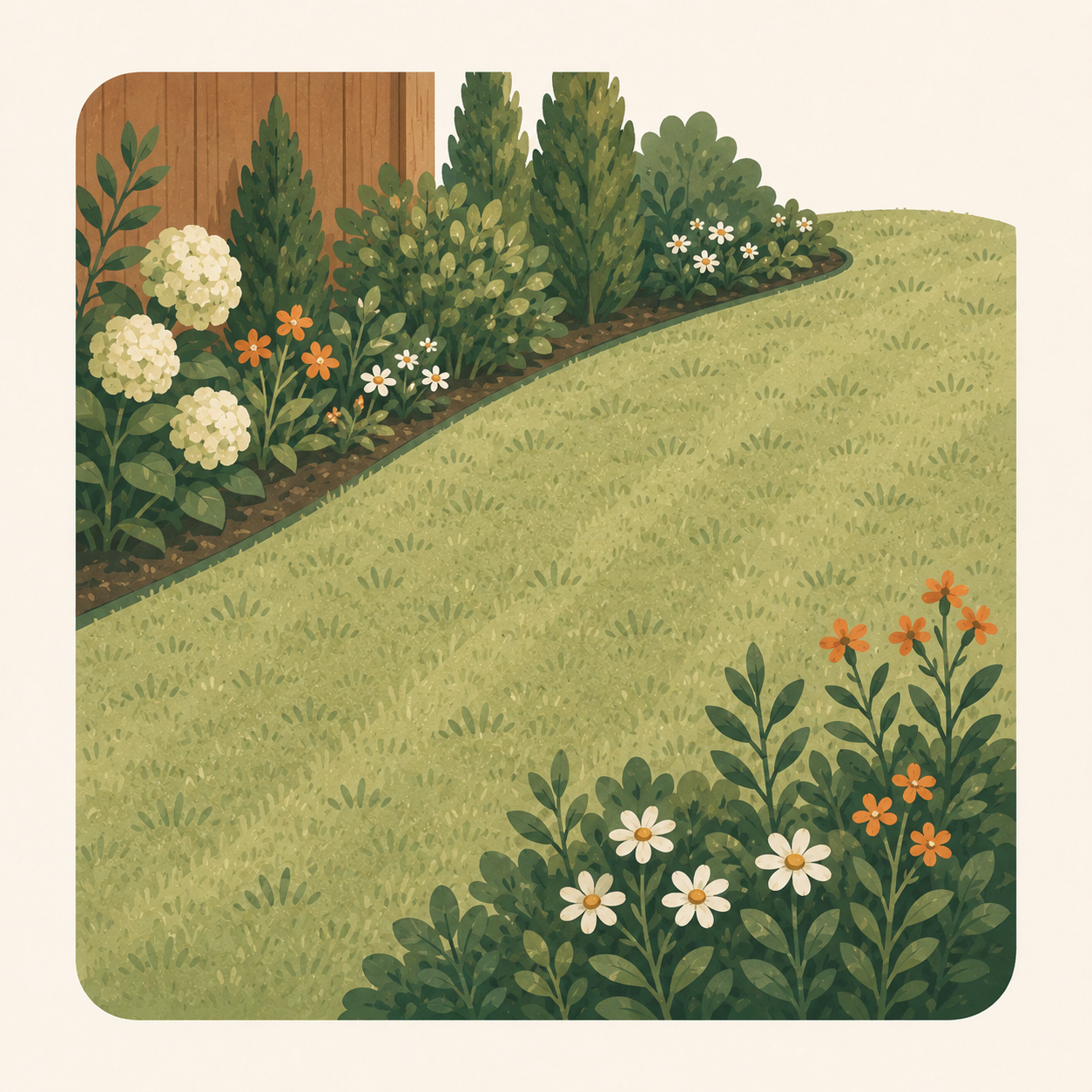 After — clean tidy lawn